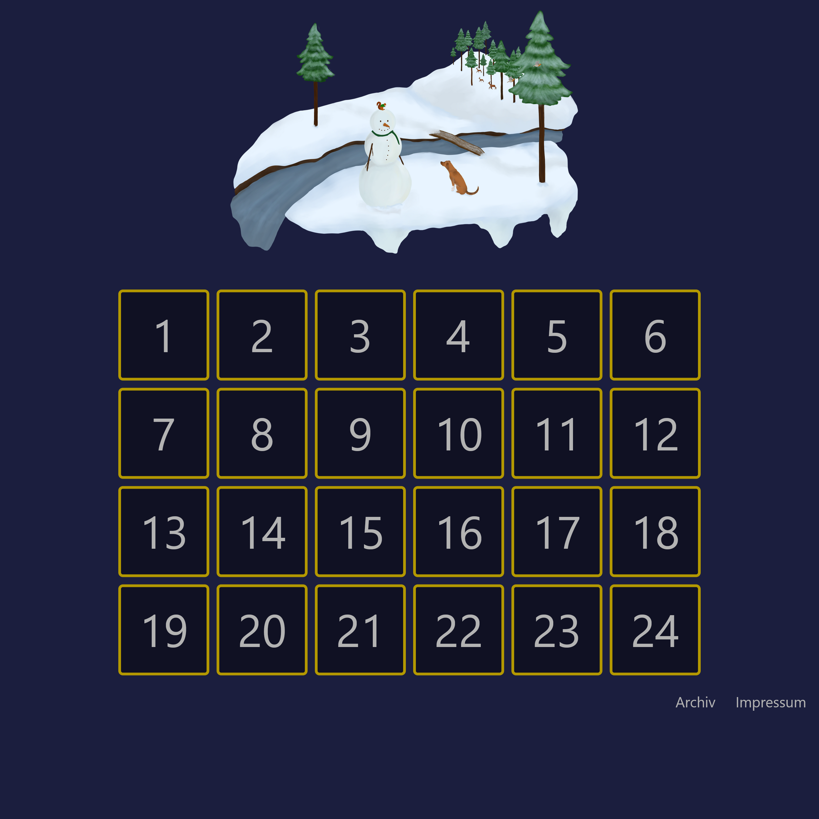 Startbildschirm Adventskalender